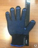 Перчатки трикотажные с ПВХ 7 нитей/7,5 класс/85 гр. двойной оверлок (Россия)